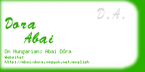 dora abai business card
